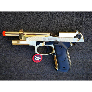 DOUBLE BELL - Beretta M92 A1 M9 Gel Blaster Gas POWERED Blowback-Gold