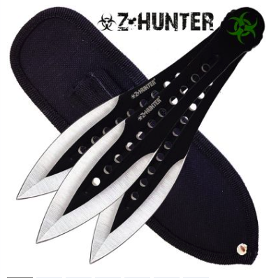 Z-Hunter - Throwing Knives - Set of 3 - ZB-163-3BK