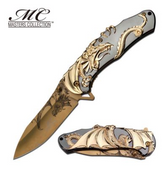 Master Collection Golden Dragon Pocket Knife