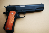 Real Wood Pistol Grip Set For GE 1911 V10 Gas Blowback Pistols With A Set Screw