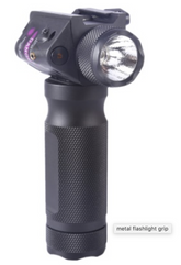 METAL RED DOT LASER/ FLASHLIGHT GRIP FOR 21MM RAIL – BLACK