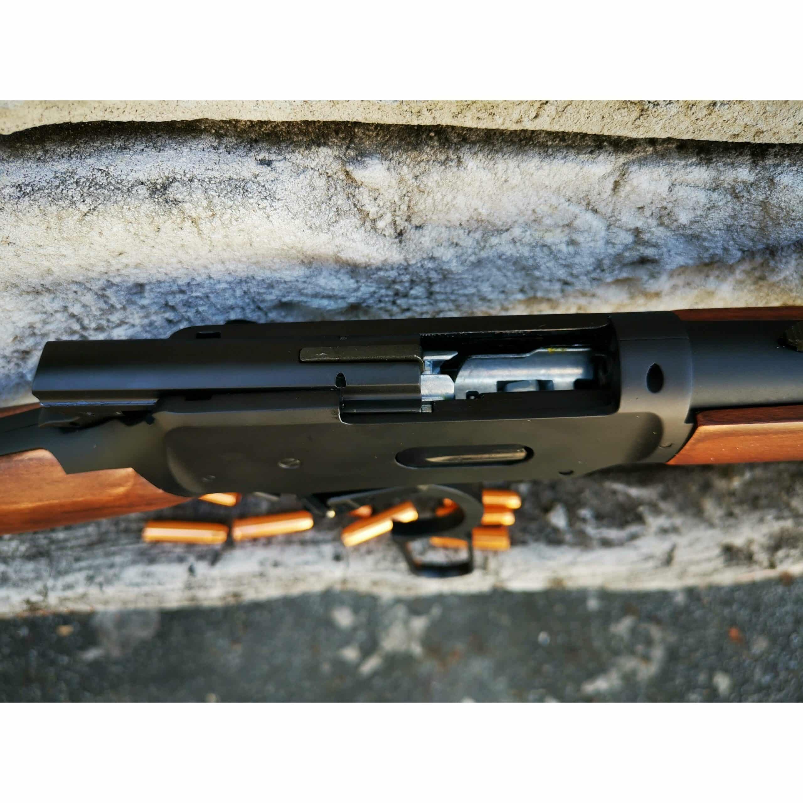 DOUBLE BELL - WINCHESTER M1894 CO2 GAS POWERED GEL BLASTER REAL WOOD VERSION