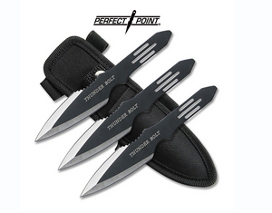 Perfect Point Thunder Bolt Throwing Knives - Clam Shell Pack