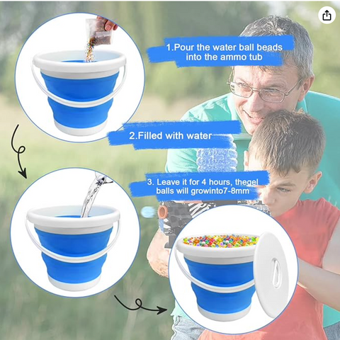 Collapsible Gel Ball Bucket