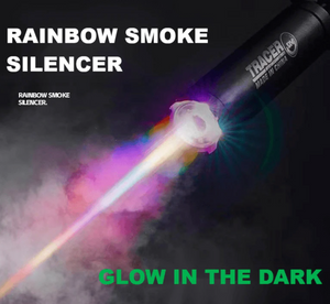 Rainbow Tracer Smoke Silencer on Gel Blaster