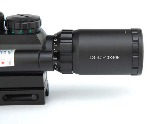 3.5-10X40 Rifle Scope with Red Laser