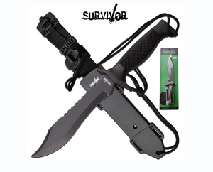 Survivor Mammoth Metal Sawback Bowie Knife