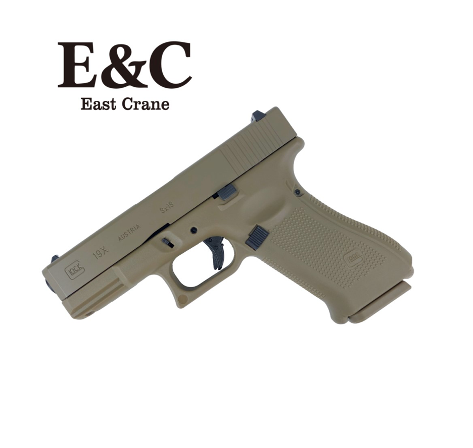 E&C Glock 19x Gas Blowback Gel Blaster Pistol – TAN