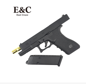 E&C SAI Glock 34 Gas Blowback Gel Blaster Pistol – Black and Gold