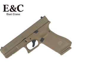 E&C GLOCK G17 GEN5 WITH ALUMINIUM SLIDE GBB GEL BLASTER TAN