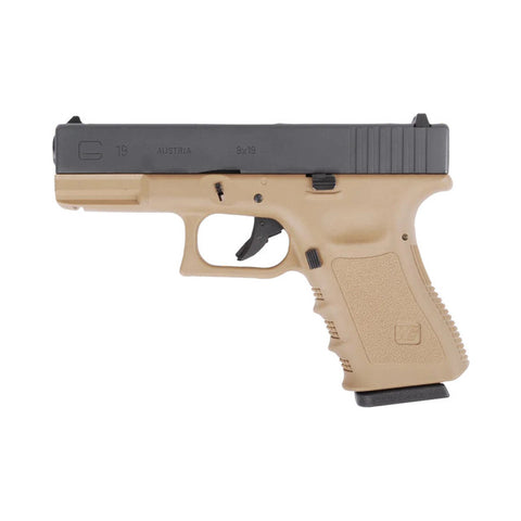 E&C GLOCK G17 GEN5 WITH ALUMINIUM SLIDE GBB GEL BLASTER 2TONE