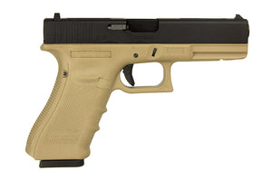 E&C Glock 19x Gas Blowback Gel Blaster Pistol – Tan/ Black