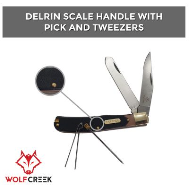 Wolf Creek 2 Blade Trapper Folding Knife - WC8973