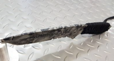 Fury Skull Print Hunting Knife
