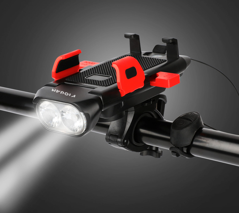 Bicycle Light Four-in-One Headlight Mountain Bike Horn Light One