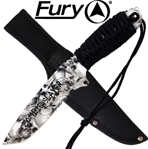 74423 Fury Skull Print Hunting Knife