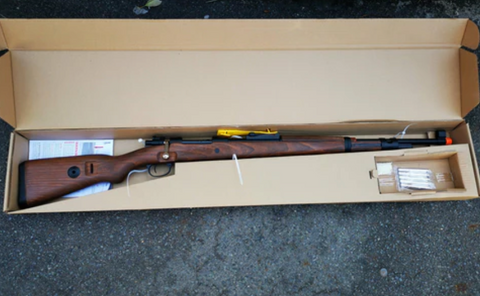 DOUBLE BELL - KAR 98k Gas-Powered Gel Blaster (Real Wood Version)