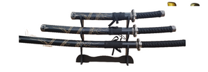 TRIPLE SWORD SET WITH STAND