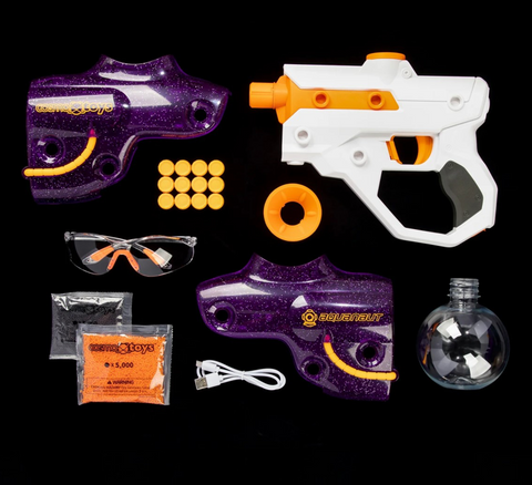 CosmoX Aquanaut Sci-Fi Gel Blaster Pistol – Purple with Glitter