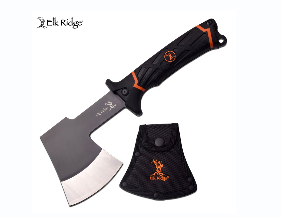 Elk Ridge Orange & Black Rubber Handle Hatchet