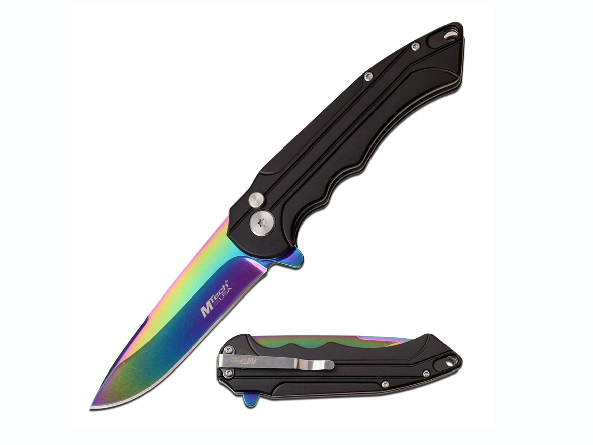 MTech Rainbow Ball Bearing Pivot Pocket Knife
