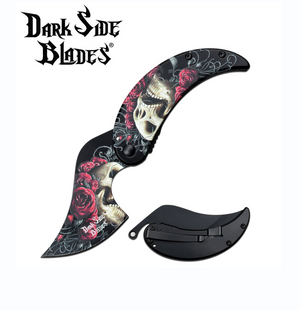 Dark Side Blades - Skull & Rose Pocket knife