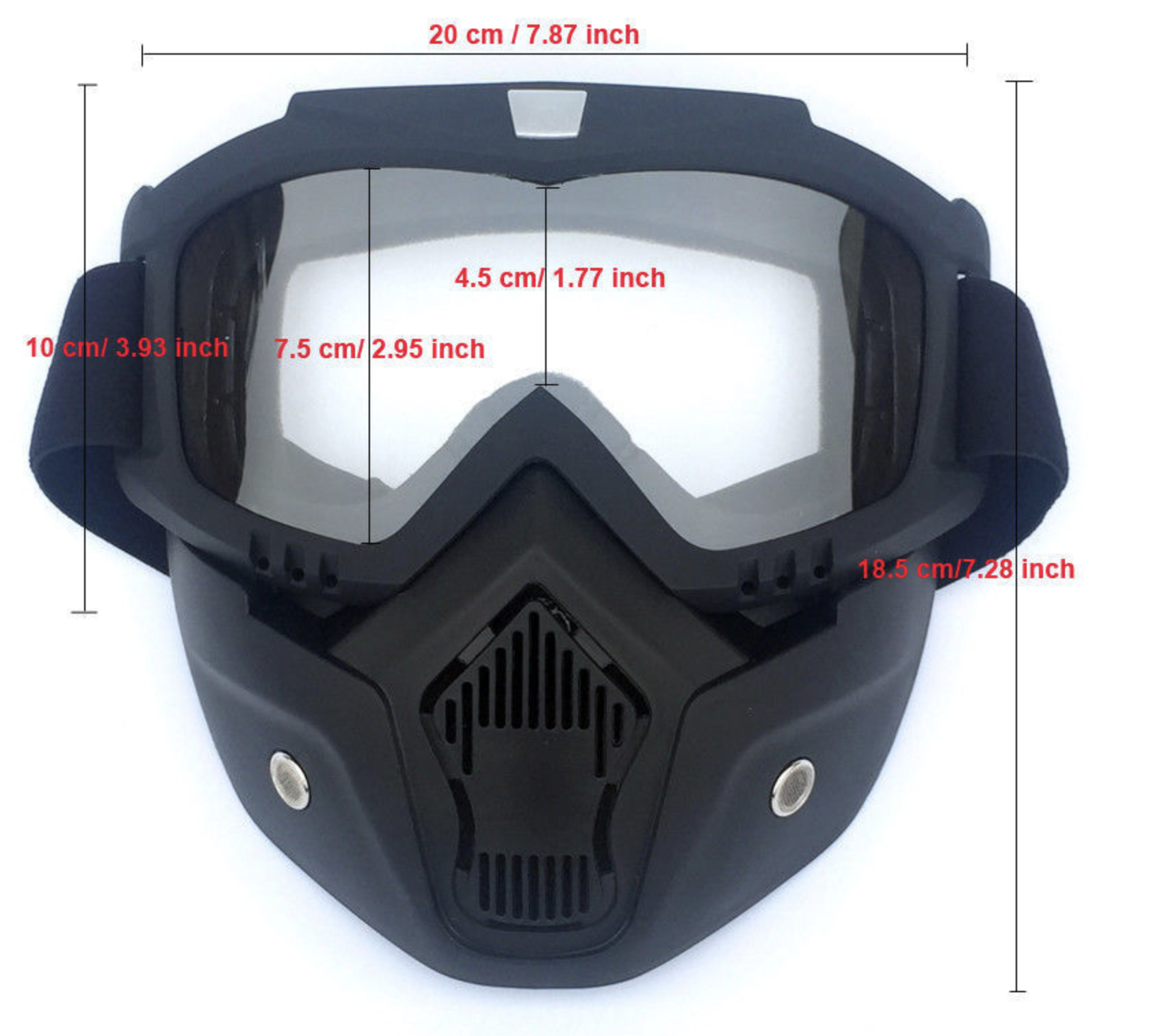 FULL FACE MASK-DETACHABLE GOGLES