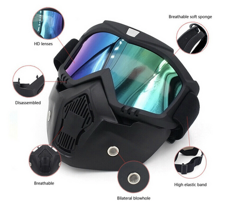 FULL FACE MASK-DETACHABLE GOGLES
