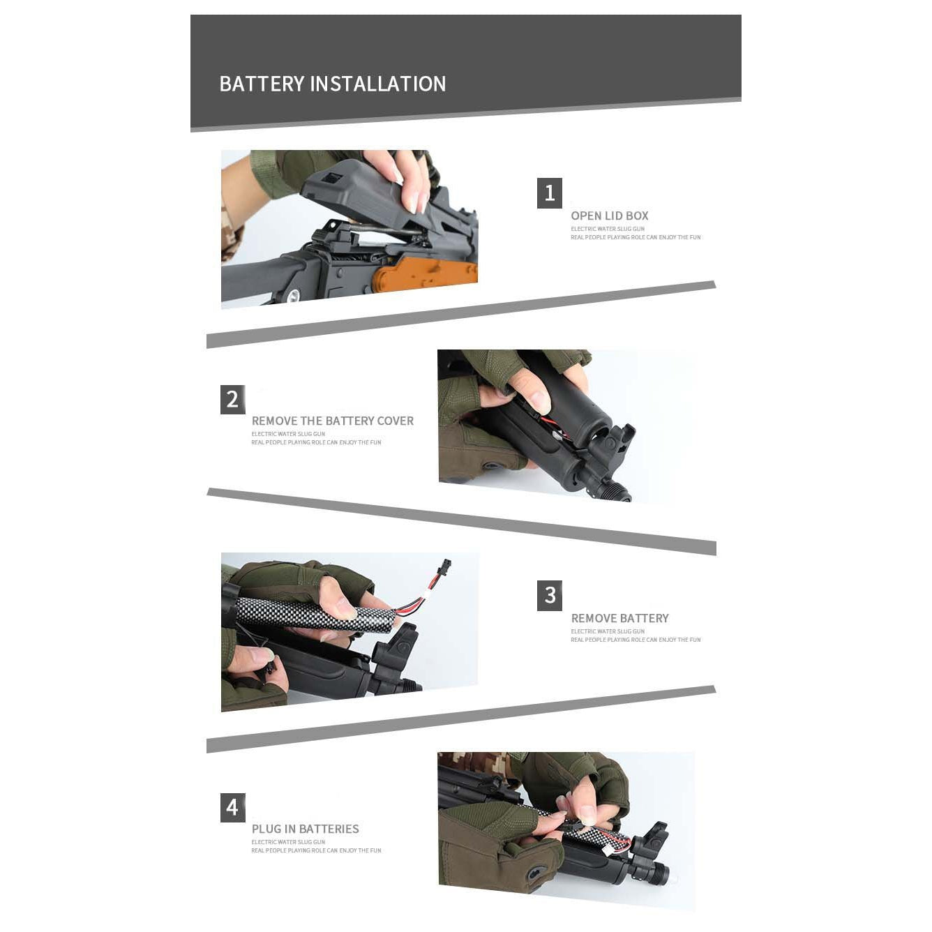 JINMING AK 74U J12 Gel Blaster